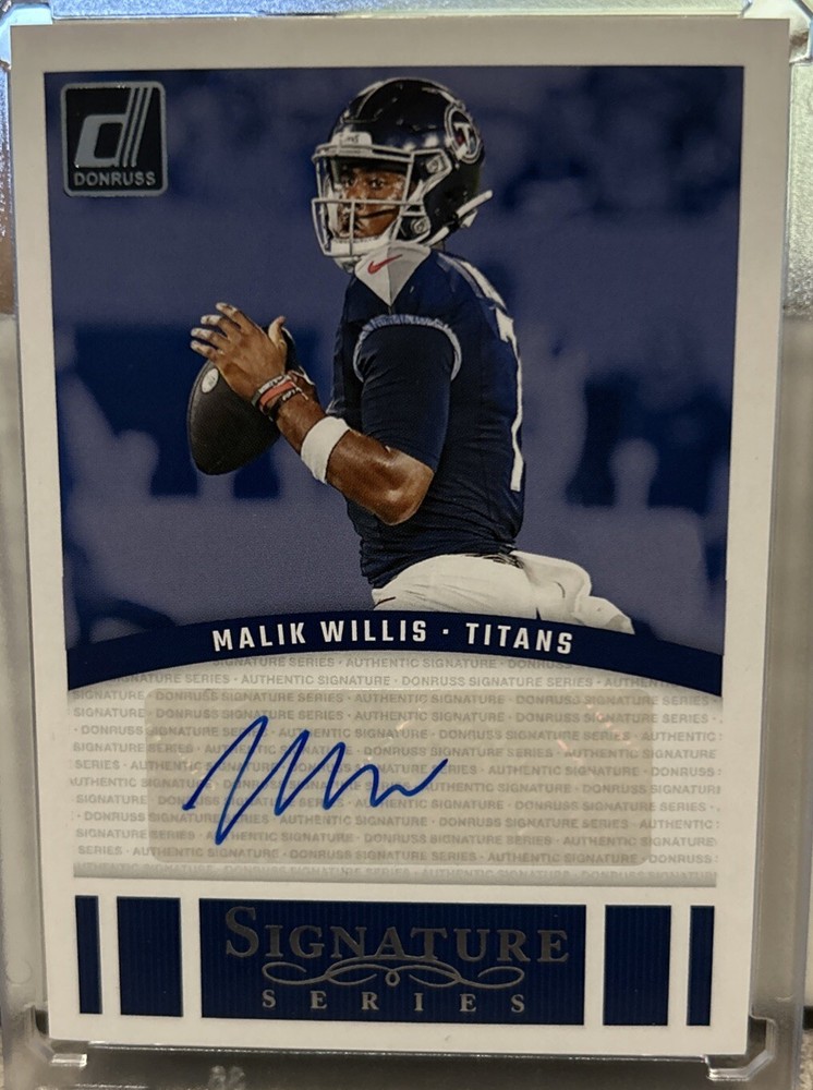 2024 Donruss Malik Willis Signature Series Auto No. SSE-MWI PACKERS/TITANS