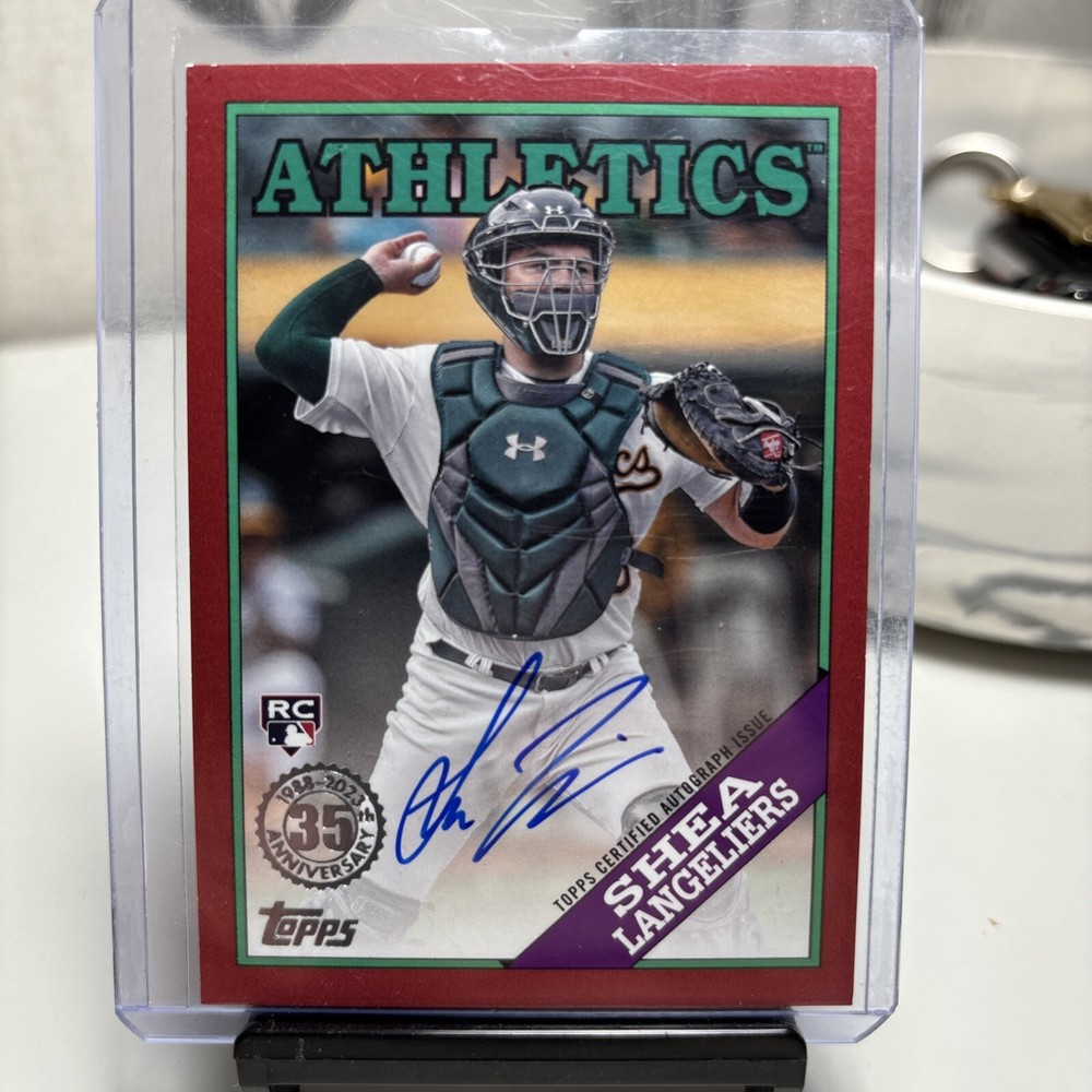 2023 Topps update SHEA LANGELIERS Oakland A’s 1988 RC RED AUTO 12/25 *READ below
