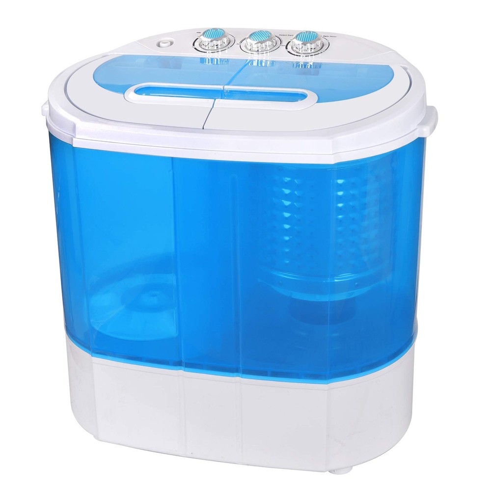 Costway 22758-CYPE Blue/White Compact Washing Machine