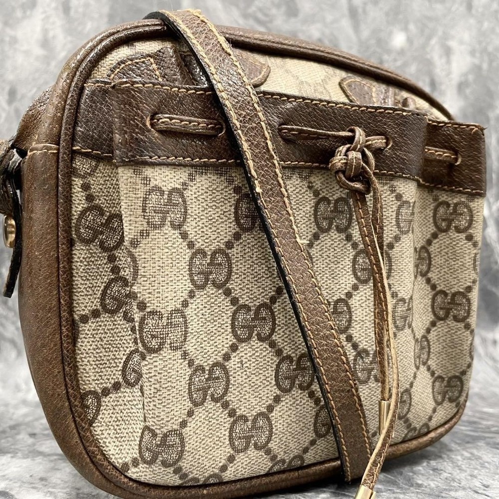 GUCCI GG PVC Beige Shoulder Bag Authentic G0602296