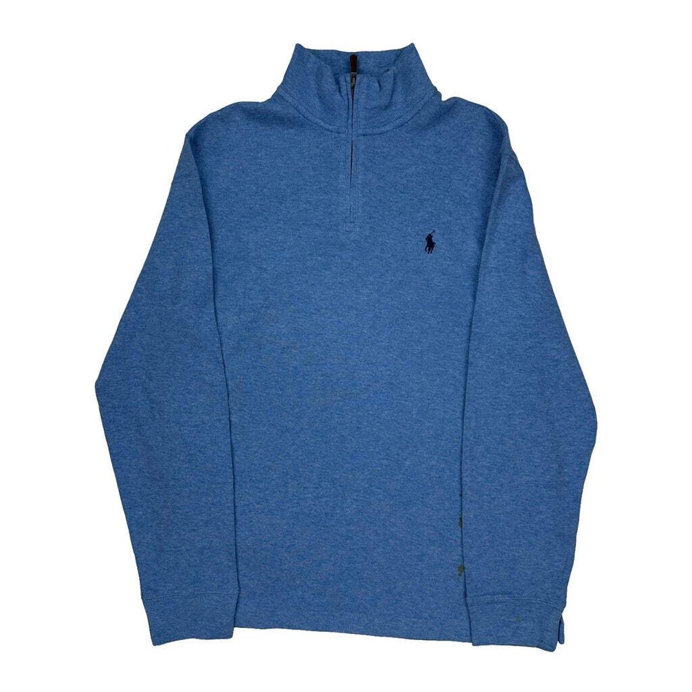 Polo By Ralph Lauren 1/4 Zip - Medium Blue Cotton