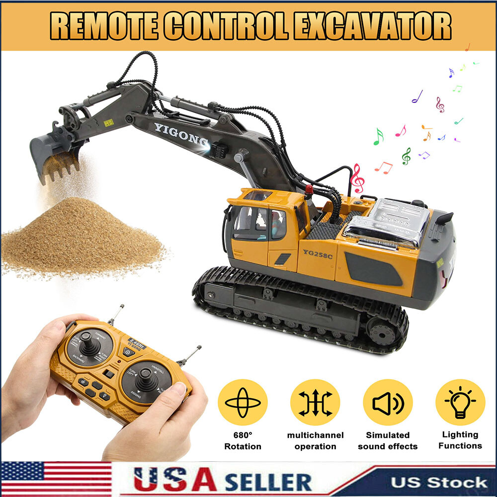 Simulation Excavator Remote Control Engineering Vehicle Children's Toys- Gifts