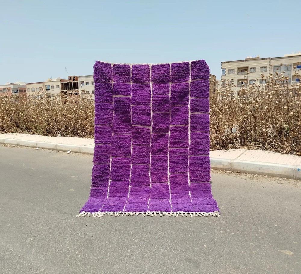 Moroccan rug - Beni ourain rug - Moroccan purple rug