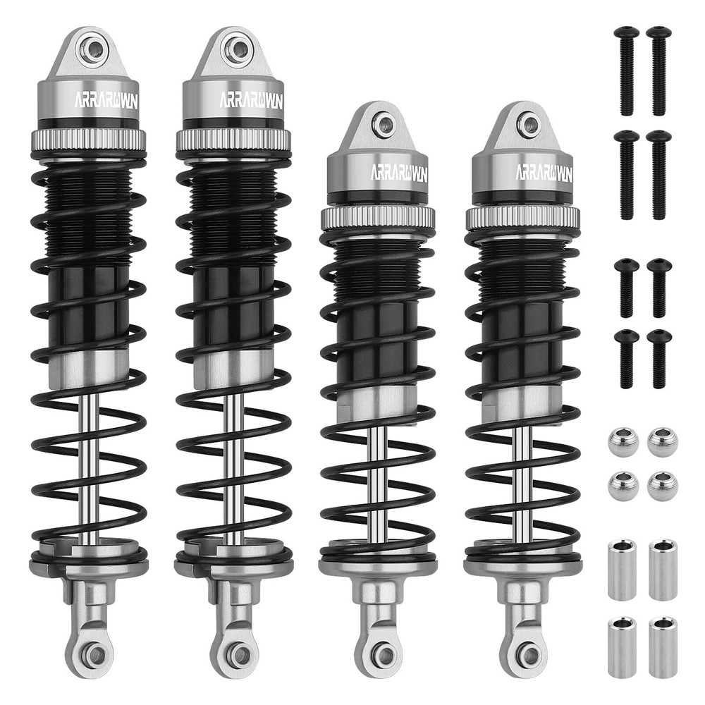 Aluminum Front & Rear Shocks Set, 4PCS, with Arrma 1/10 Typhon 3S/6S, Granite...