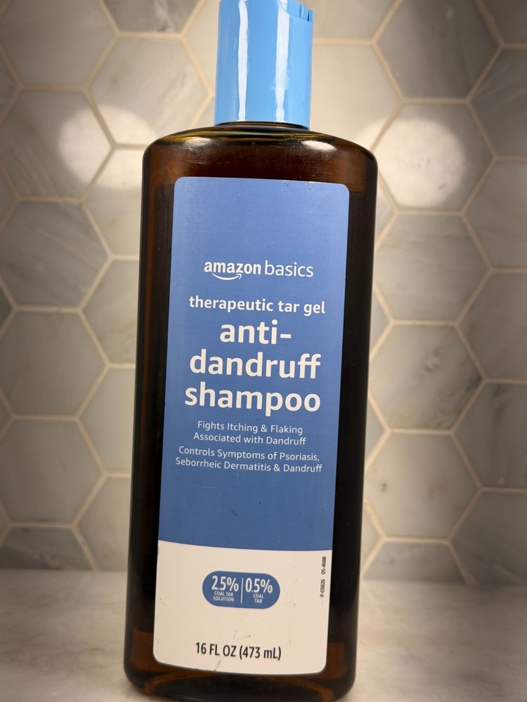 Amazon Basics Therapeutic Plus Coal Tar Anti-Dandruff Shampoo Extra Strength...