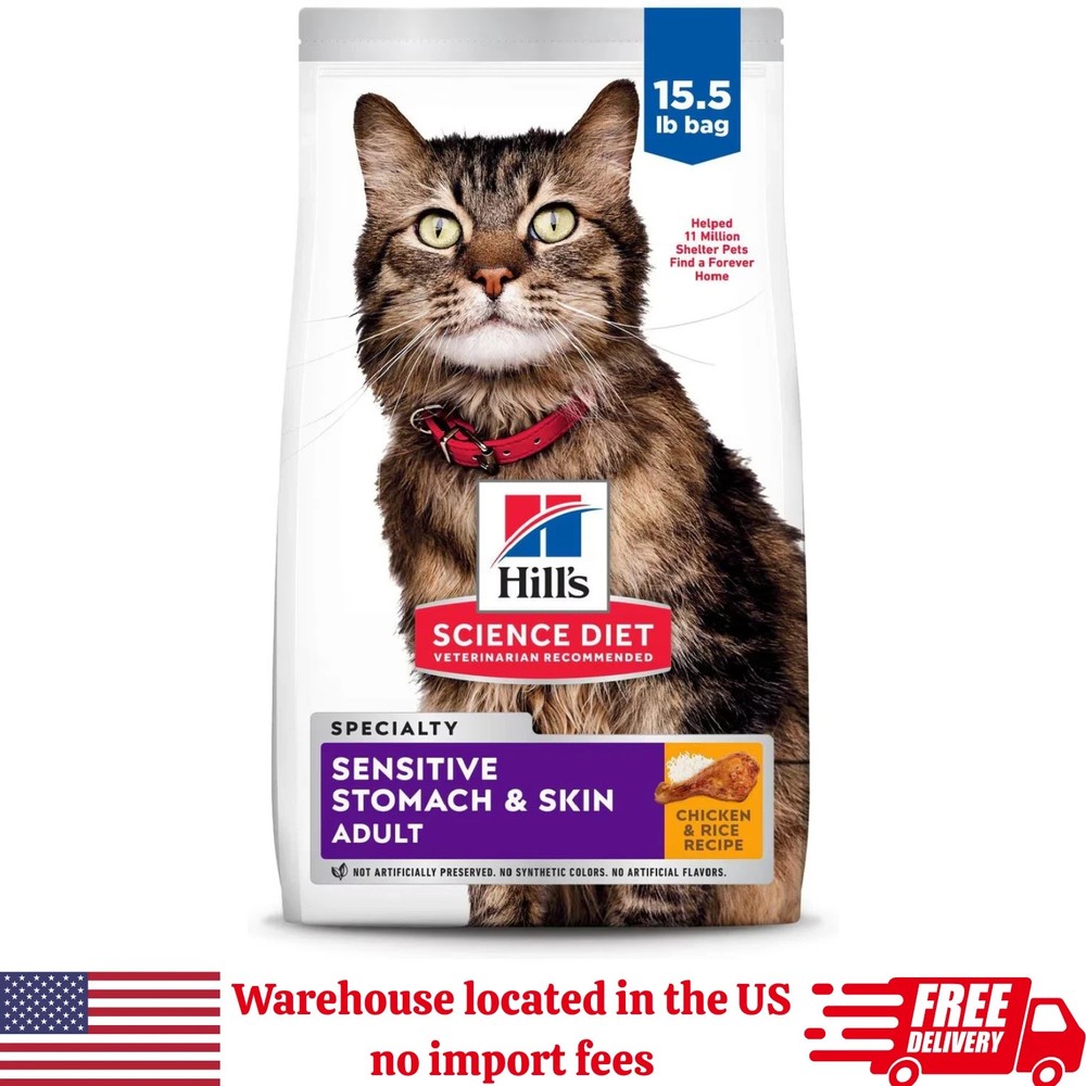 Hill's Science Diet Sensitive Stomach & Skin Adult Dry Cat Food - Chicken,15.5lb