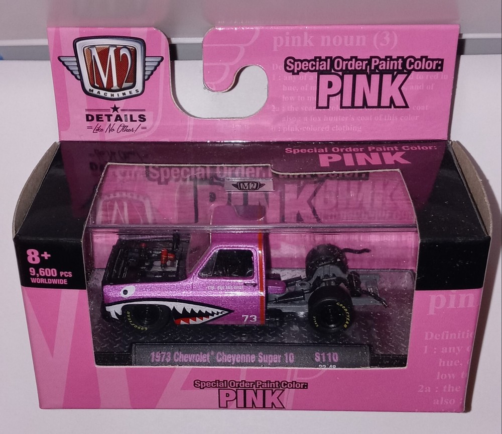 M2 Machines 1973 Chevrolet Cheyenne Super 10 Pink S110 Diecast Model Car