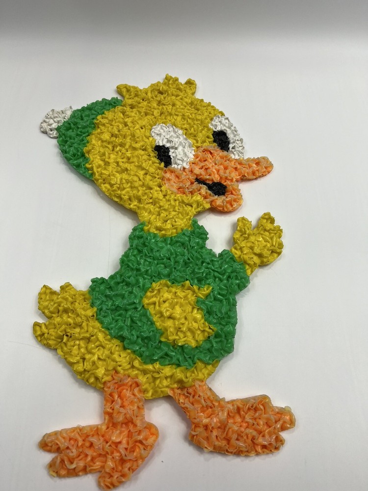 Vintage Kage Duck Melted Plastic Popcorn Easter Decoration 19