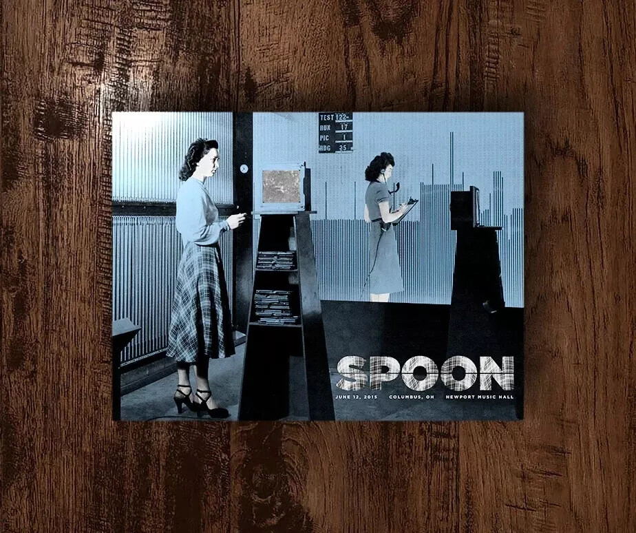 Spoon Original Columbus Ohio 2015 June 12th Official Tour Ltd Concert Poster