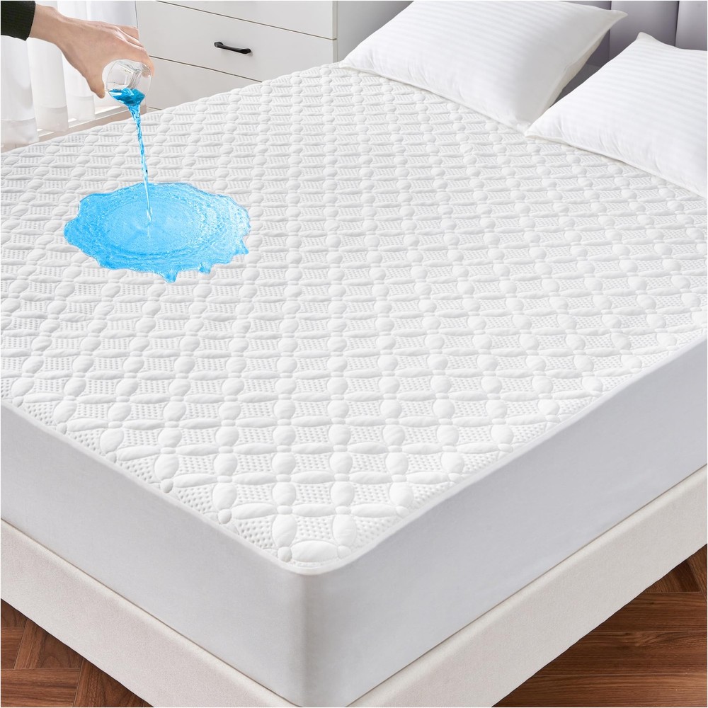 Waterproof Full Mattress Protector, Soft Breathable and Noiseless Full Size M...