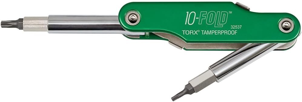 Klein Tools 32537 10-Fold Torx Tamperproof Screwdriver Nut Driver Set Green
