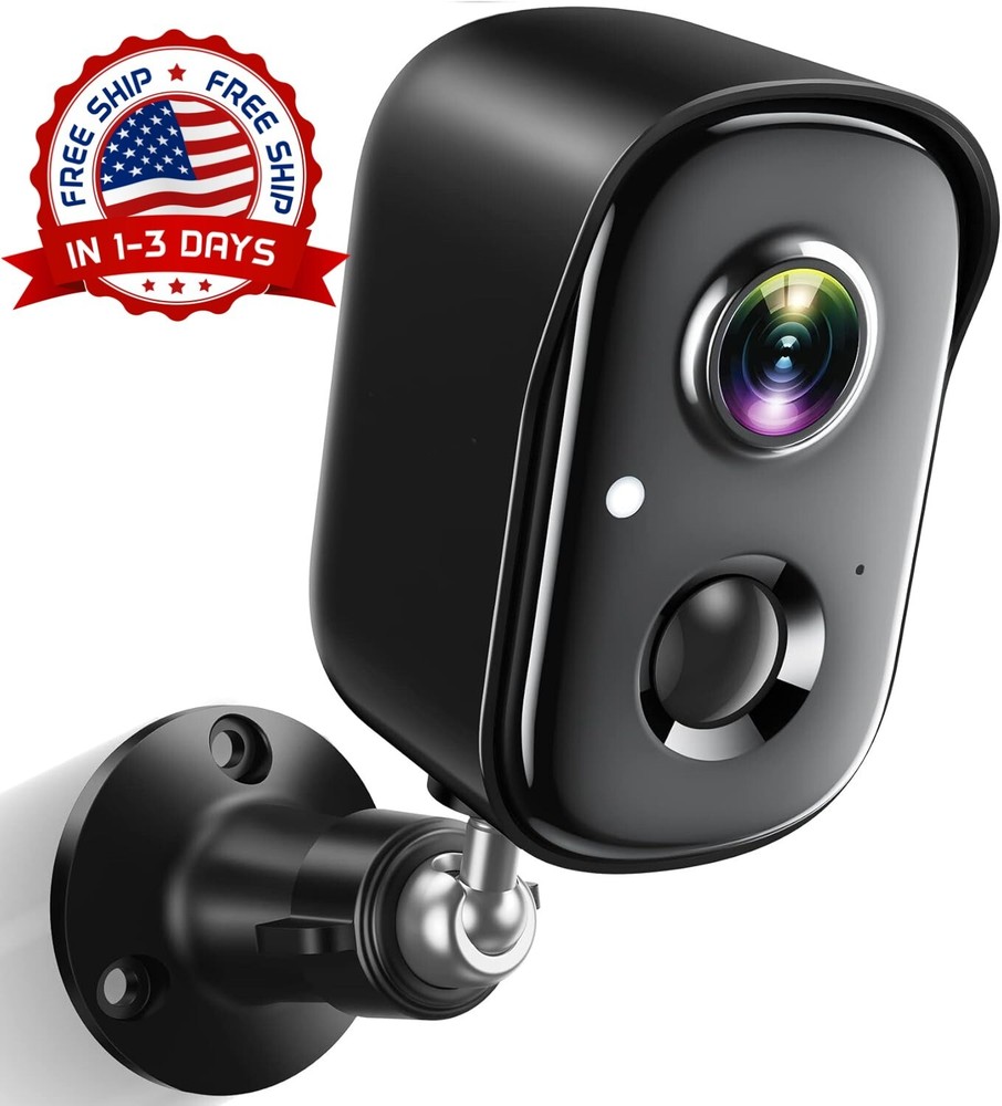 1080P HD Outdoor Security Camera with Night Vision and Wireless WiFi