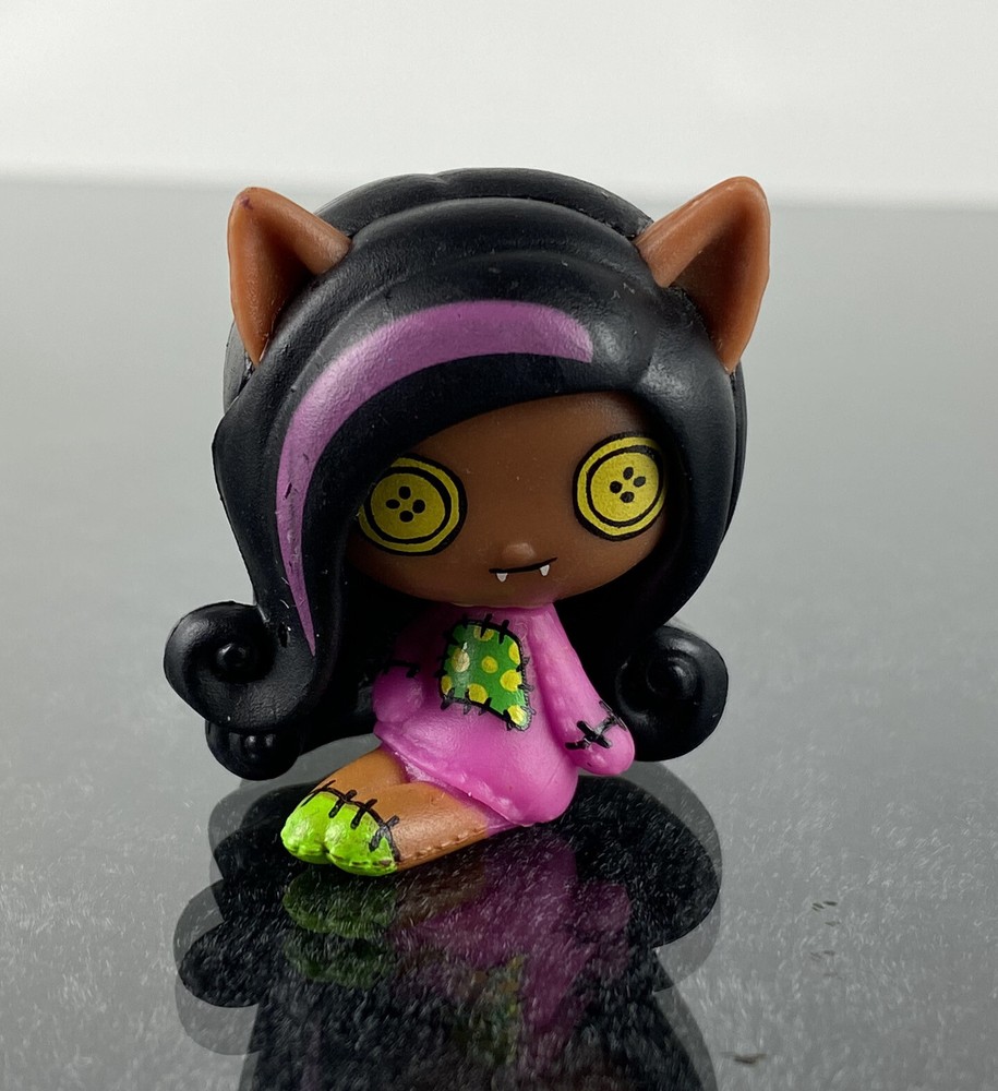 Monster High Minis Clawdeen Wolf Rag Doll Ghouls Black & Pink Vinyl Figure A15