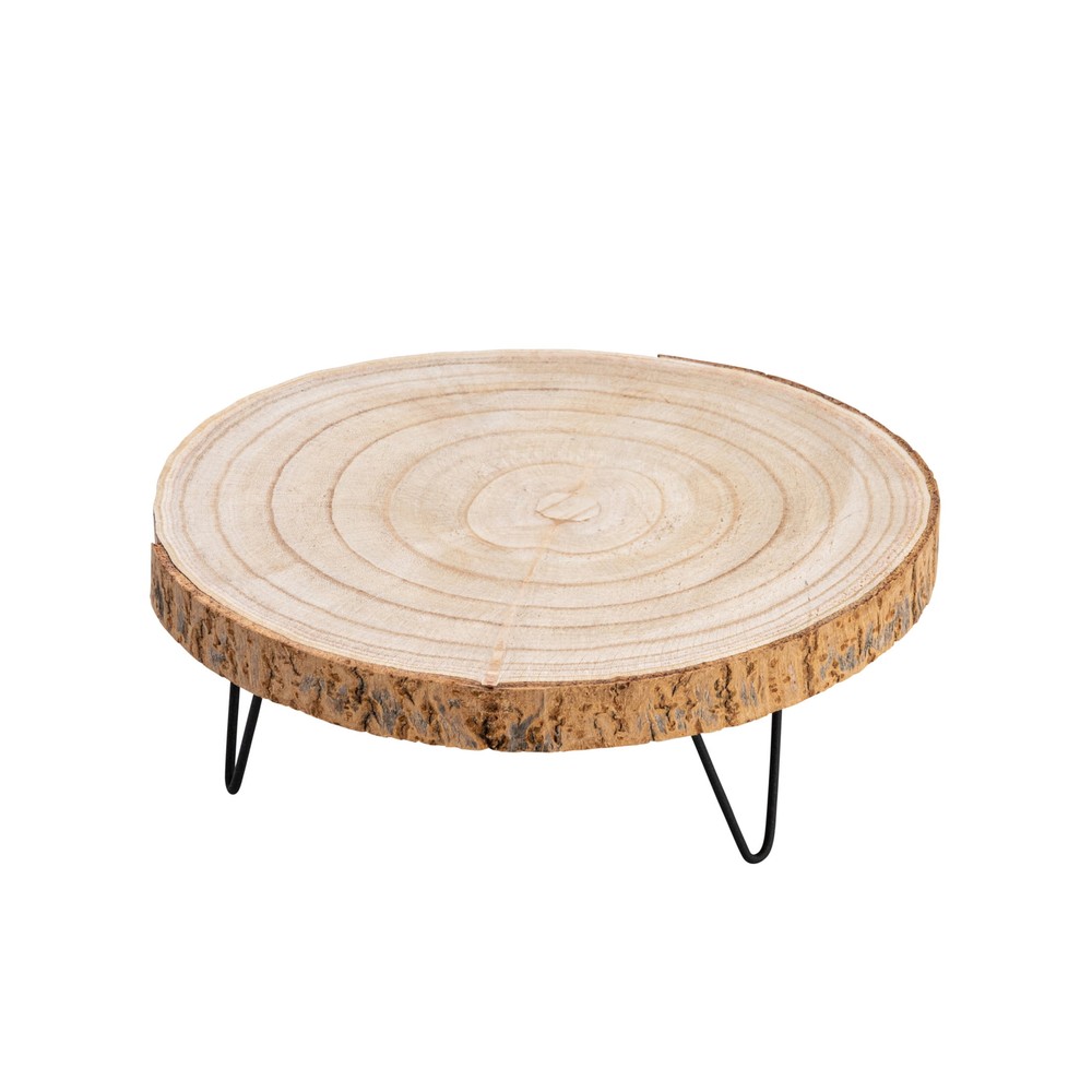 Natural Paulownia Wood Decorative Pedestal Stand