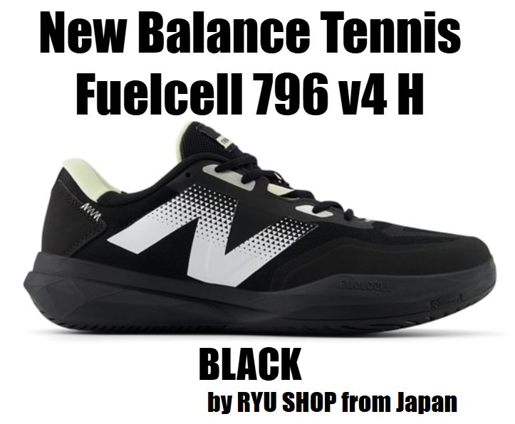 New Balance Men's tennis shoes FuelCell 796 v4 H J4 MCH796J4 4E BLACK