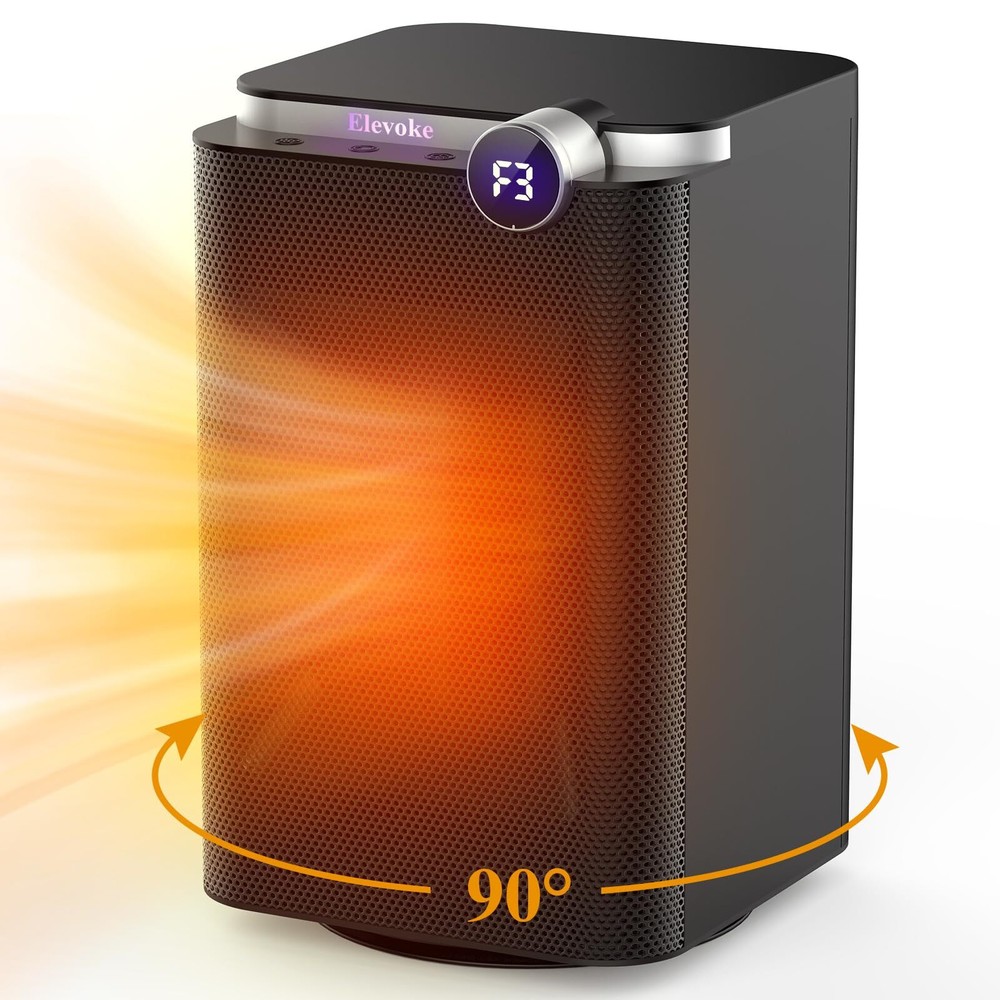 Space Heater, Space Heaters for Indoor Use, 1500W PTC Electric Heaters with 9...