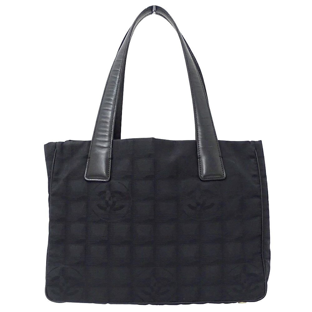 Chanel New Travel Tote PM Black Nylon Gold Hardware Used