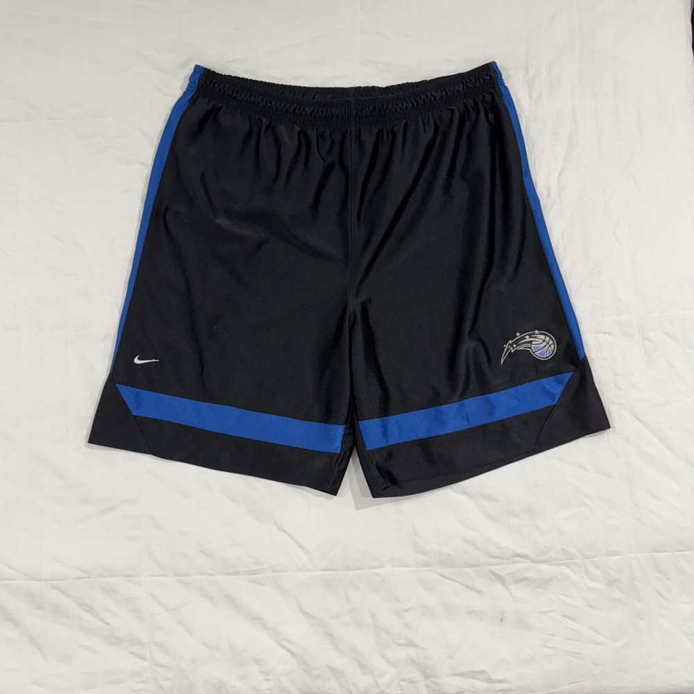 Vintage Orlando Magic Shorts Nike Men’s Large Black Blue NBA Basketball Logo XXL