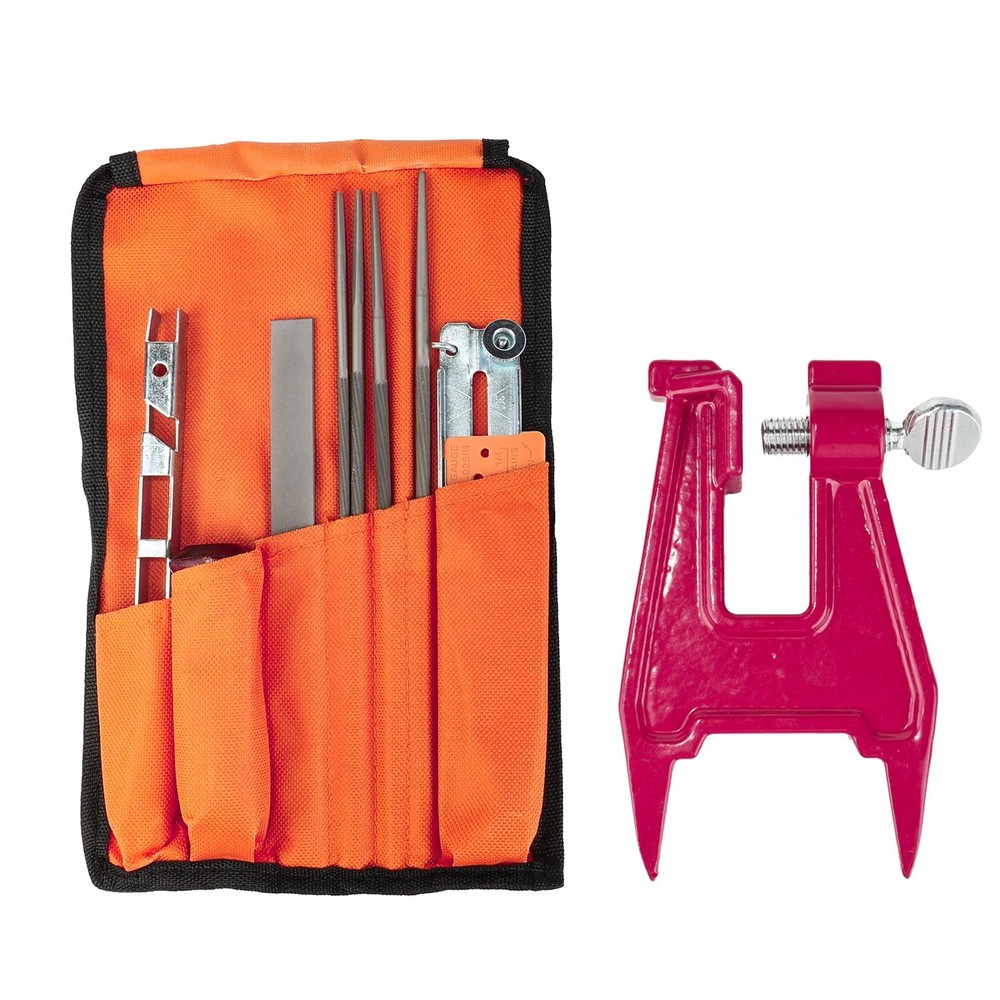 Chainsaw Sharpening File Kit，Chainsaw Chain Sharpener with 4 Sizes Round File...