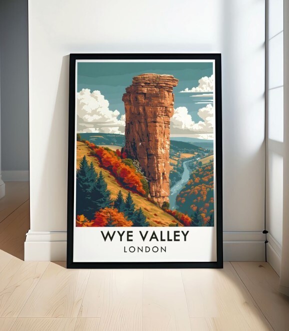 Wye Valley Travel Wall Art Featuring Symonds Yat Rock Landscape