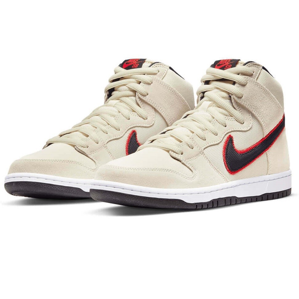 NIKE Men 10.0US Sb Dunk High Pro Prm Light White/Black/Dark Orange   Premium Do9