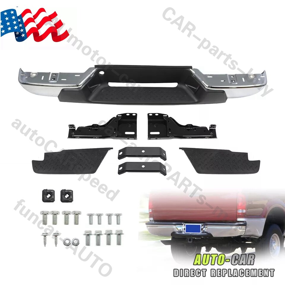 Chrome Steel Rear Steel Bumper For 2004-2007 Chevy Colorado GMC Canyon Pickup