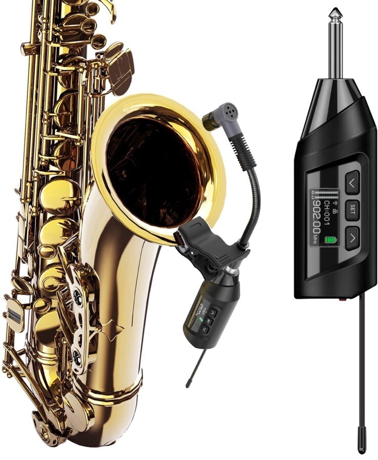 SGPRO Wireless Saxophone Microphone System TR-15 Portable Single Set