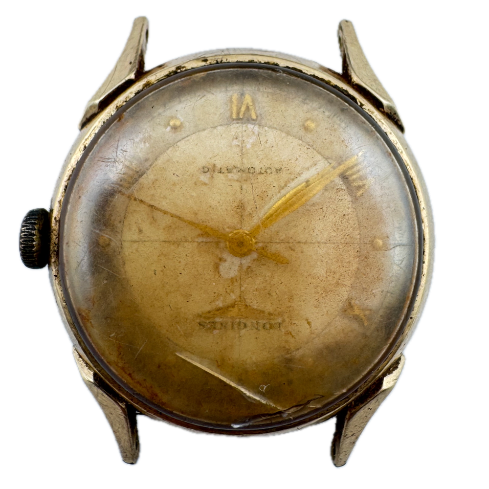 Vintage Longines Crosshair Men's Automatic 10k Gold-Filled Swiss Watch 19 AS