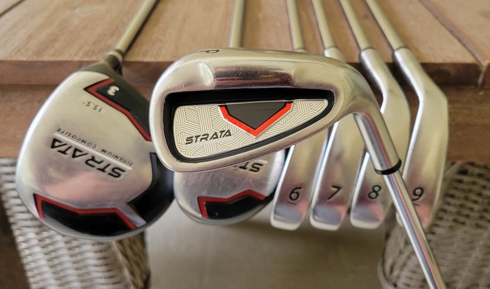 Callaway Strata Iron Wood Hybrid Set (3W,5H,6,7,8,9,P) Steel Shaft Right Handed