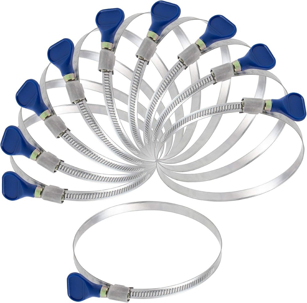 4 Inch 304 Stainless Steel Adjustable Thumb Screw Hose Pipe Clamp