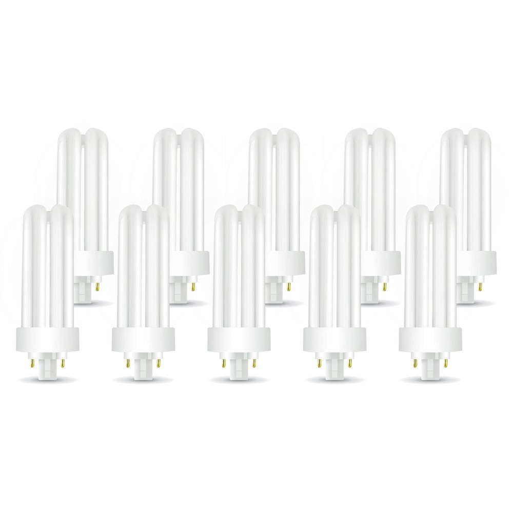 10-Pack PLT-26W 835 4-Pin GX24q-3 26W Triple Tube CFL Bulbs