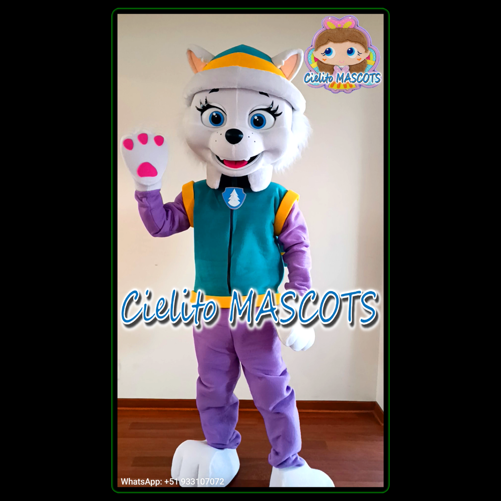 EVEREST Mascot Paw Patrol Costume cosplay mascotte halloween Cielito MASCOTS