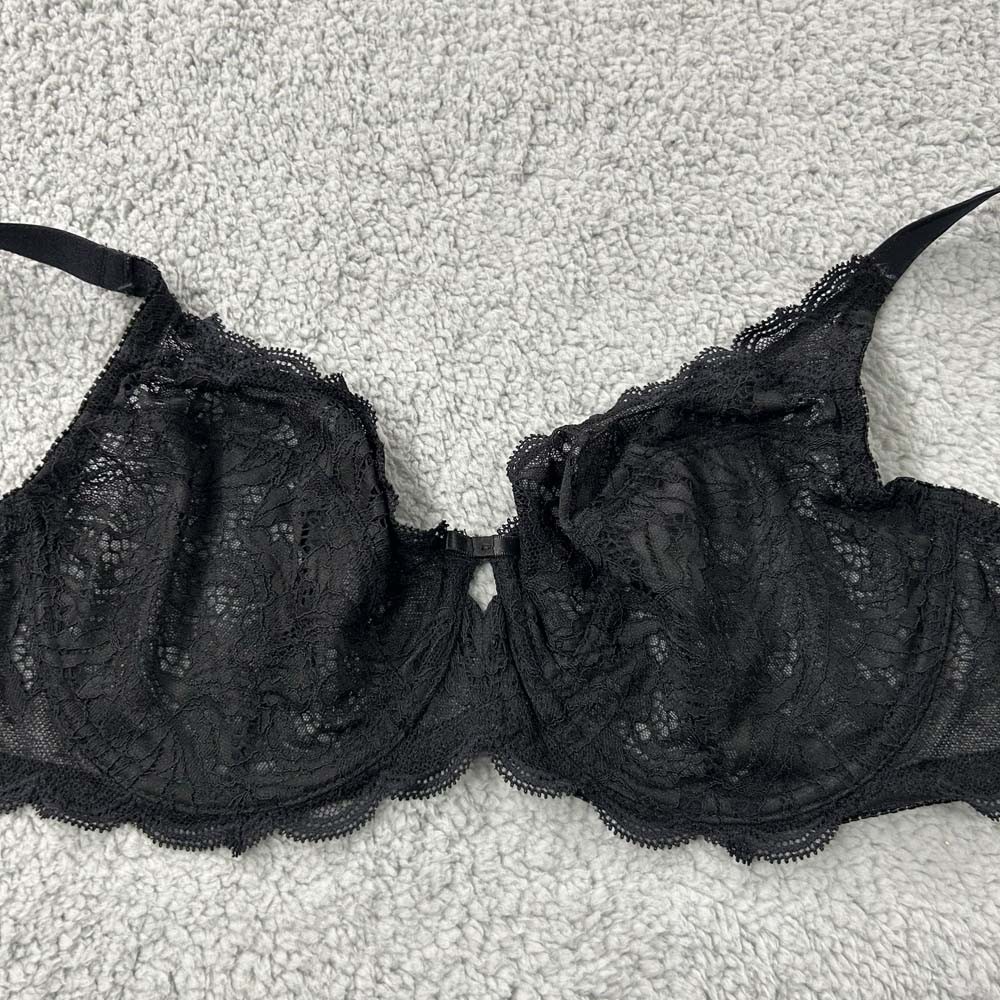 Paramour Bra 34D Underwire 115073 Peridot Unlined Lace Bra Balconette