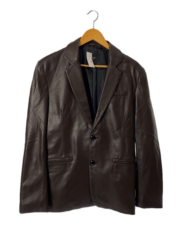 Liugoo Genuine Sheepskin Leather Jacket Blouson Brown Sh22-10 1256
