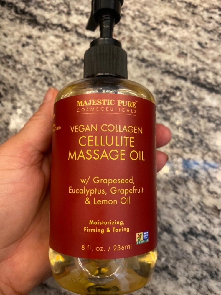 Anti Cellulite Massage Oil - with Vegan Collagen & Stem Cells, Cellulite Cream..