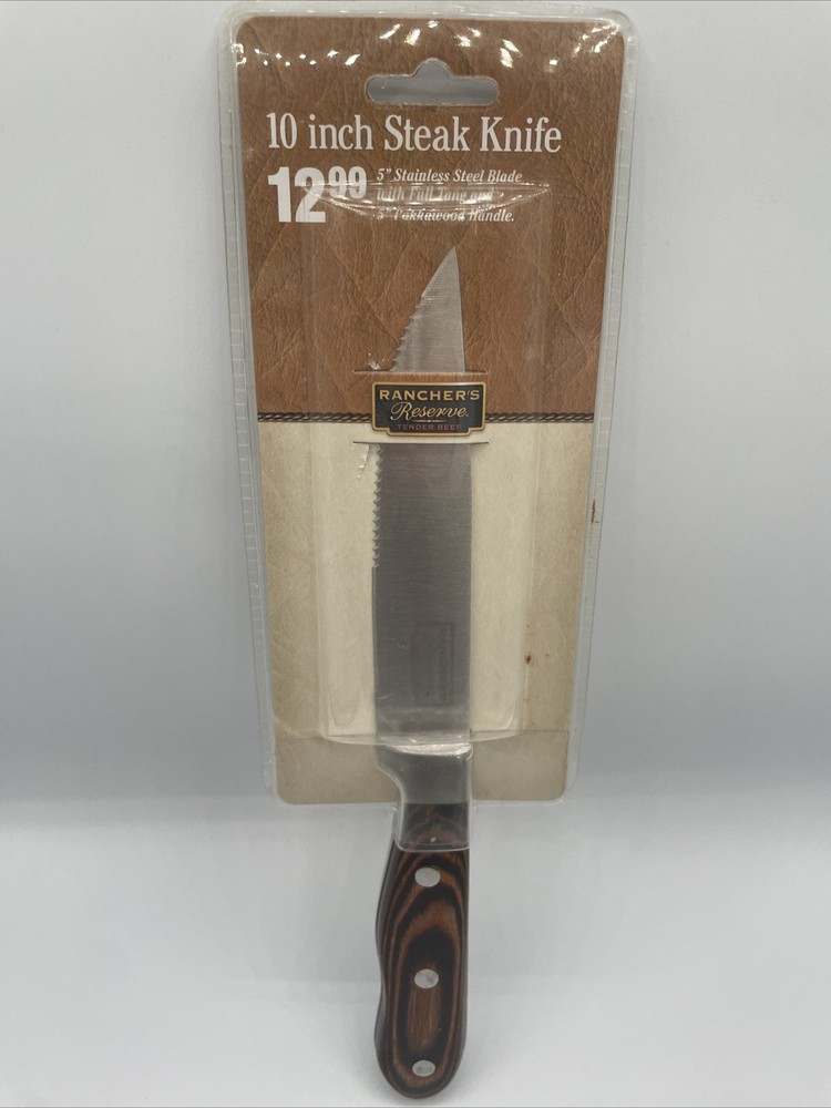 Ranchers Reserve 10-Inch Steak Knife with 5-Inch Stainless Steel Blade and Pakkawood Handle