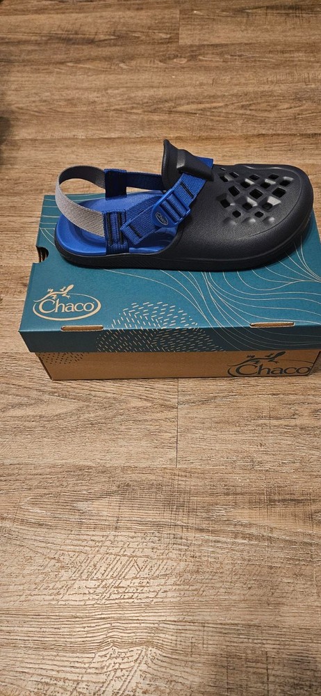 Chaco Men's Sz 10 Chillos Clog Navy Marine Comfort Sandal JC108461 New