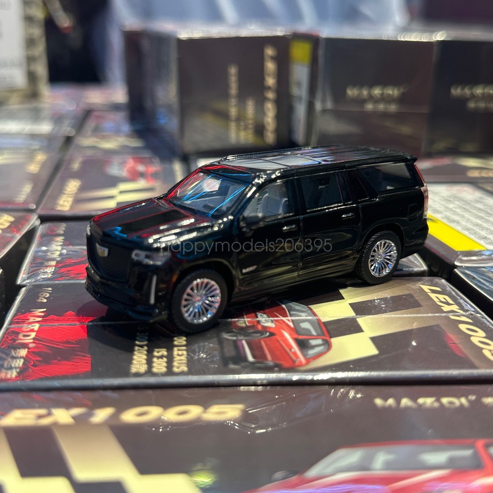 Masdi 1:64 Scale Black Escalade Full Size SUV Sports Diecast Metal Toy Model