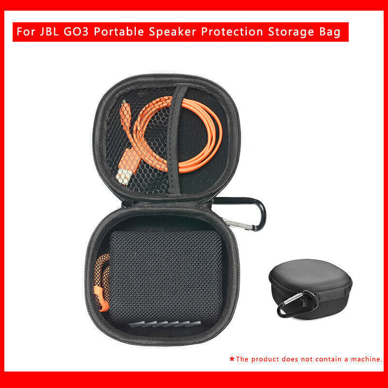 Compact Travel Storage Case for JBL GO3 Speaker and Accessories