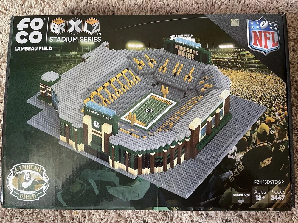 New SEALED FOCO NFL Lambeau Field 3D Puzzle BRXLZ Stadium Building Block Set