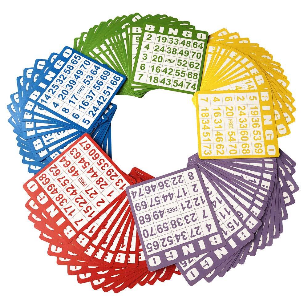 100 Bingo Game Cards,Bingo Set, Kids Party Paper Card Games, School Classroom...