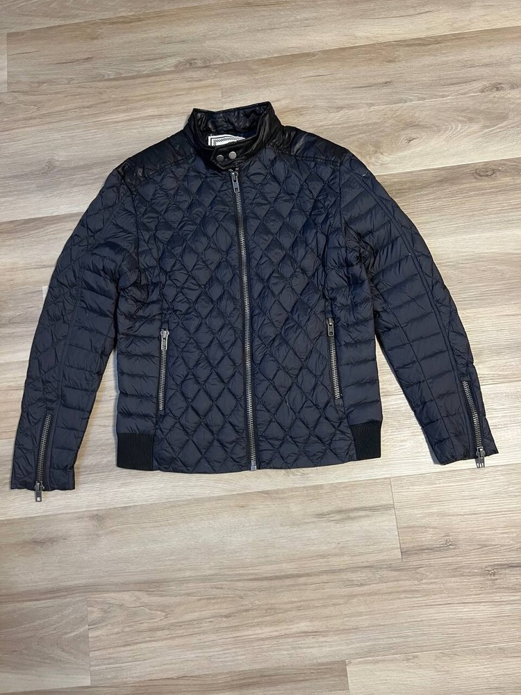 COLMAR Black Down Bomber Jacket Size L for Men