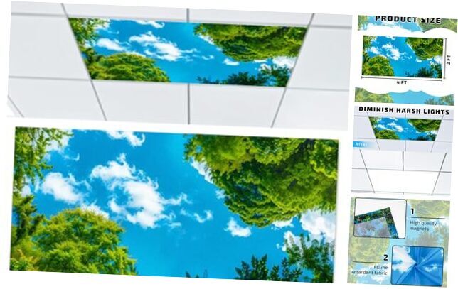 Pack Fluorescent Light Covers - Light Covers for Ceiling Lights 1 Green