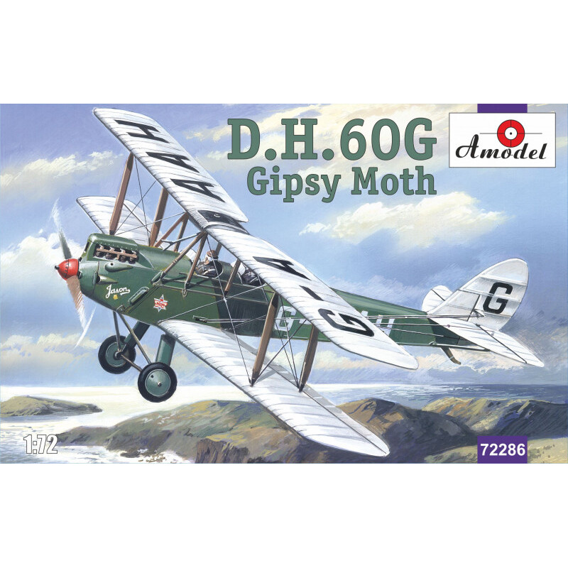 AMODEL 72286 de Havilland DH.60G Gipsy Moth Scale Biplane 1/72 Plastic model kit