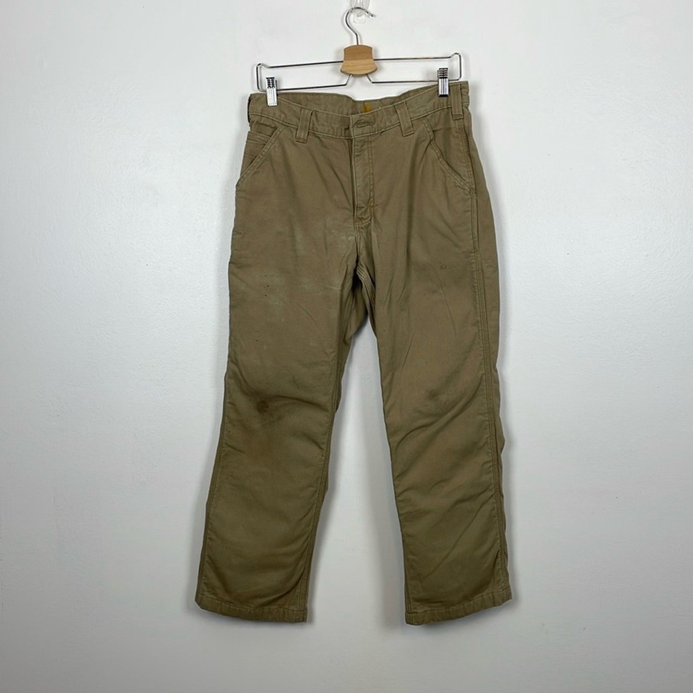 Carhartt Relaxed Fit Distressed Stained Work Pants 32x30 for Men