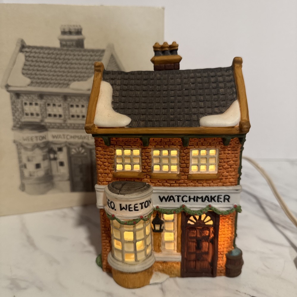 Dept 56 Dickens Village GEO Weeton Watchmaker 5926 Heritage Collection with Original Box