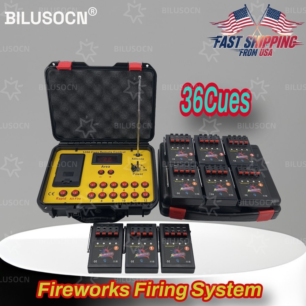 36 Cues Wireless Fireworks Firing System for Pro Backyard Display US Seller