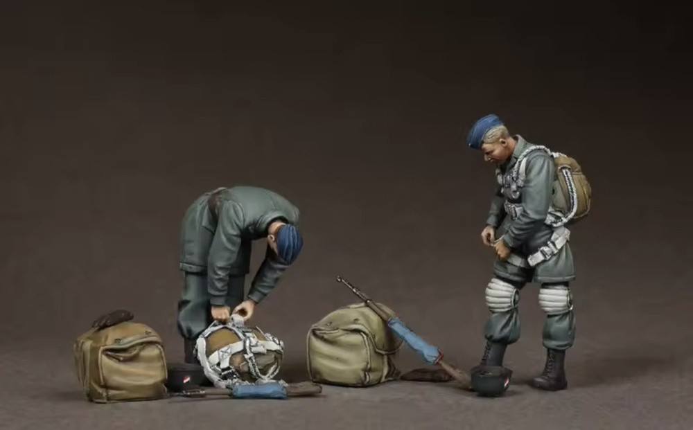 1/35 Resin Figure Model Kit German Elite Soldiers Paratrooper WW2 War Unpainted