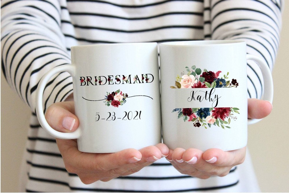 Bridesmaid Personalized Name Coffee Mug Bridesmaid Gift Ideas Personalized Gift