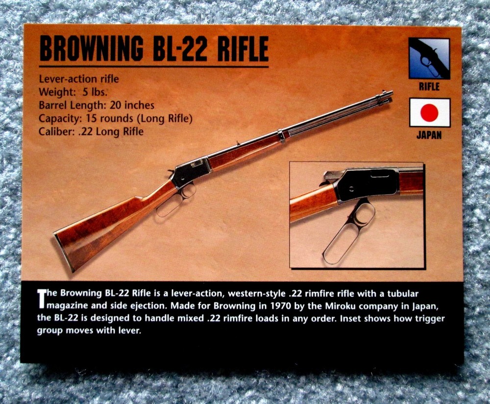 Browning BL-22 Rifle Classic Firearms Photo Card u